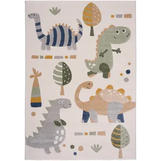Pergamon Kinder Teppich Maui Kids Dinos , Multicolor , Textil , Stern/Sternzeichen , 80x150 cm , Teppiche und Böden, Teppiche, Kinderteppiche
