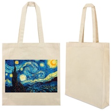 My Custom Style Shopper Tasche aus Baumwolle Canvas 280 g. #Arte-Nacht Van Gogh# 37 x 45 x 10 cm.