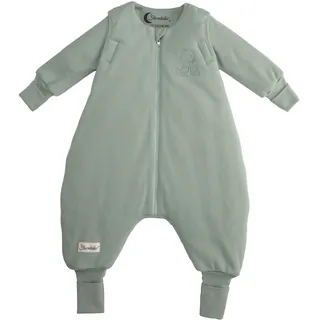 Babyschlafsack STERNTALER "Schlafsack mit Beinen 104/110 Edda", Baby, Gr. Blacklist, grün (steingrün), Obermaterial: 100% Baumwolle CO., Schlafsäcke Babyschlafsack