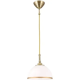 Orion Leuchten Hängeleuchte Old Style Ø 22 cm Antik Milchglas