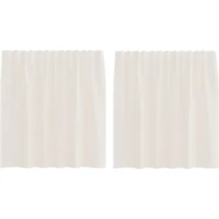 vidaXL Voile Vorhänge mit Lasche 2 Stk. Creme - Creme
