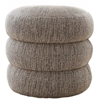 Atelier Del Sofa Stilvoller Grauer Pouf, 40 x 40 x 40 cm, 100% Holzrahmen, weicher Teddy-Stoff | Perfekt für Moderne Wohnzimmer und gemütliche Räume