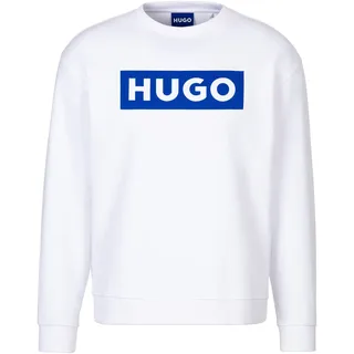 Sweatshirt HUGO BLUE "Classic Crew", Damen, Gr. S, weiß, Sweatware, Obermaterial: 100% Baumwolle, bedruckt, normal, Rundhals, angesetztes Bündchen, Sweatshirts Sweatshirt, mit Frontprint, Relaxed Fit