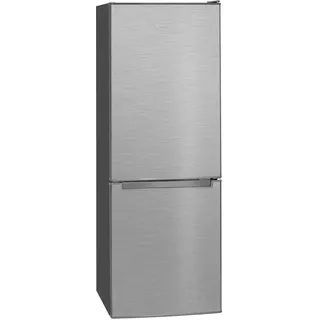Bomann KG 7359 inox Kühl-Gefrierkombination (173 l, 1425 mm hoch, Edelstahl)