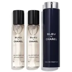 Bild von Bleu de Chanel Eau de Parfum refillable 20 ml + Eau de Parfum Nachfüllung 2 x 20 ml Geschenkset