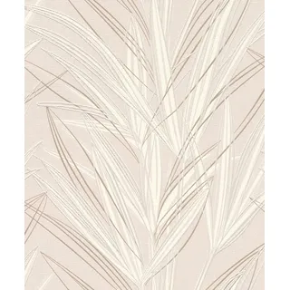 Rasch Tapete 654028 - Helle Vliestapete mit Pflanzen und Gräsern in Rosa aus der Kollektion Welcome Home