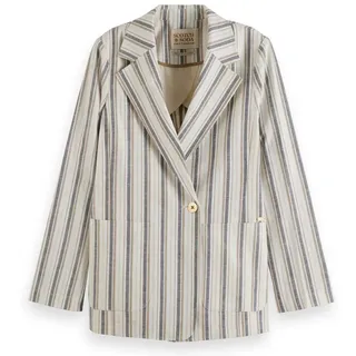 Scotch & Soda Lurex Linen Blend Blazer - Lurex Linen Stripe - L