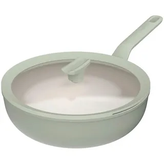 BergHOFF Wok , Salbeigrün , Metall , 4.2 l , 13.5 cm , hitzebeständige Griffe, backofengeeignet, antihaftbeschichtet, schadstofffrei gemäß EU-Standards , Kochgeschirr, Pfannen, Woks