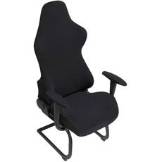 SUMTree Schwarze Dehnbare Gaming Stuhlhussen Schonbezüge GamingStuhlbezüge für Computerstuhl Sessel Drehstuhl Gamning-Stuhl Waschbar(Ohne Stühle)