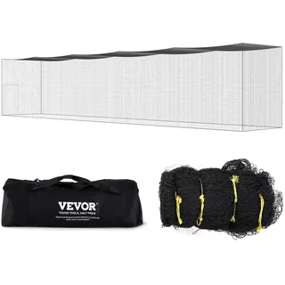 Vevor Baseball-Schlagkäfig-Netz für Zuhause oder Hinterhof 70 Fuß, Baseballkäfig-Netz zum Schlagen und Aufstellen, Baseballnetz, Schlagkäfig, für Kinder oder Erwachsene Schwarz