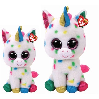 Ty Beanie Boos Harmonie, Einhorn bunt 42cm, mit Glitzeraugen, Boo's, Mehrfarbig