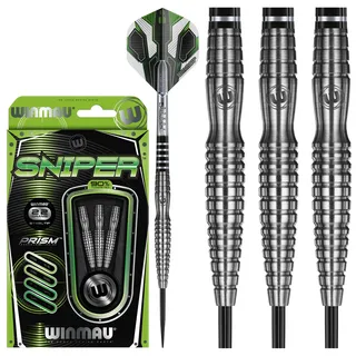 WINMAU Sniper 22g Profi Wolfram Steeltip Dartpfeile Set mit Flights und Schäfte