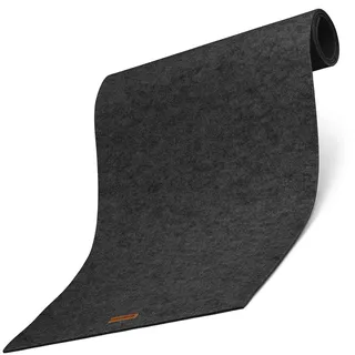 Balinco Tischläufer aus Filz abwaschbar, Läufer anpassbar 44 x 150 cm, hochwertige Verarbeitung, Modern, Pflegeleicht, Hitzebeständig (Filz Anthrazit)