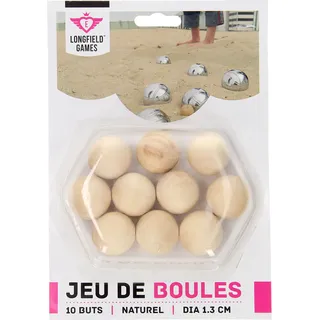 Houten Jeu de Boules Tore natur kleur 10st. - Braun