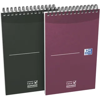 Oxford Notizbuch Task Manager A5 Lila/Schwarz