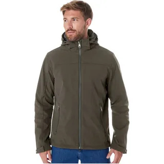 KILLTEC Herren Softshelljacke", mit abzippbarer Kapuze Herren, Softshelljacke, wasserabweisend, Winddicht 00504-grünanthrazit 4XL,