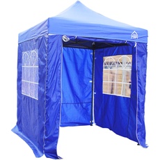 All Seasons Gazebos Pop-Up-Pavillons und 4 Seitenwände, robust, wasserdicht, 2 x 2 m, Königsblau