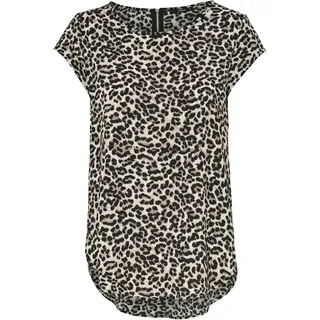 ONLY Damen Onlmoster Stripe O-Neck Top JRS Noos S/S Tops, Mehrfarbig Pumice Stone AOP Leo AOP,36