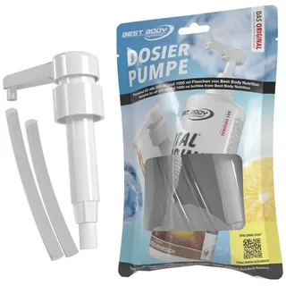 Best Body Nutrition Dosierpumpe – für 500ml und 1000ml Flaschen – Sirup Pumpe für Best Body Nutrition Vital Drink ZEROP – Ein Hub entspricht 5 ml Konzentrat – Vital Drink Dosierpumpe