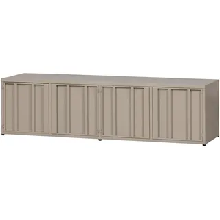 Woood Level TV-Lowboard 160 x 44 x 44 cm Sand Metall