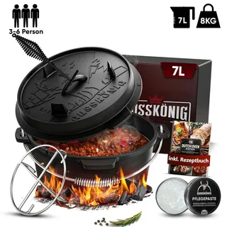 Gusskönig Klassisch Dutch Oven Set 7 L ohne Füße