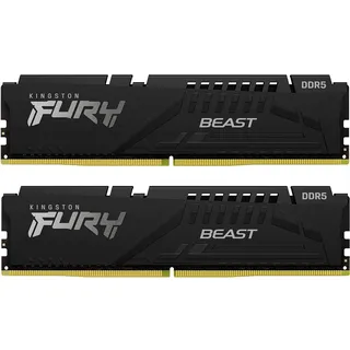 Kingston FURY Beast DDR5 6000MT/s 64GB Kit (2x32GB) CL30 Schwarz KF560C30BBEK2-64