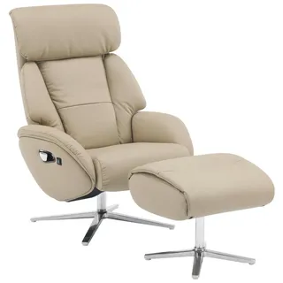 Livetastic Massagesessel , Taupe , Textil, Leder , Echtleder , Rindleder , 76x111x87 cm , Relaxfunktion, Netzbetrieb, Massagefunktion , Wohnzimmer, Sessel, Ledersessel