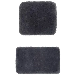 Gözze Badteppich Deluxe 2er Set, 50x45 cm + 50x70 cm, Farbe: anthrazit