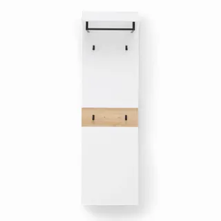 Innostyle Garderobenpaneel Memphis 50 x 170 x 30 cm Weiß, Artisan Eiche