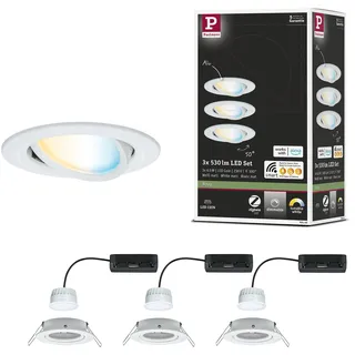 Paulmann Nova Coin 3x6W rund 84mm 50° Tunable White Weiß matt Aluminium