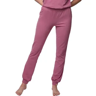 greenjama Damen Hose mit Woll-Anteil, GOTS-Zertifiziert Pyjamaunterteil, Grape, 36