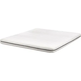 BELIANI Matratze Schaumstoff 180 x 200 cm Mittelfest Weiß Abnehmbarer Bezug für Doppelbetten - Weiß