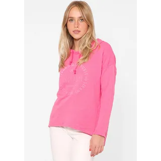 Zwillingsherz Hoodie maritimer Schriftzug pink S/M