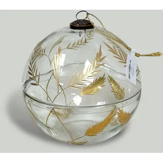 Nostalgie Weihnachtskugel Keksdose Gebäckdose Glas Antikstil Gold Glaskugel 17cm