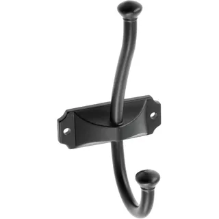 GTV - Doppelhaken Retro Kleiderhaken aus Zinklegierung, Wandhaken im Vintage-Stil, Möbelhaken, Garderobenhaken, Huthaken für Jacken, Mäntel, Handtücher, Accessoires