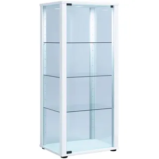 Mid.you Vitrine , Weiß , Kunststoff , 3 Fächer , 50x114.5x38 cm , stehend , Esszimmer, Vitrinen, Vitrinenschränke