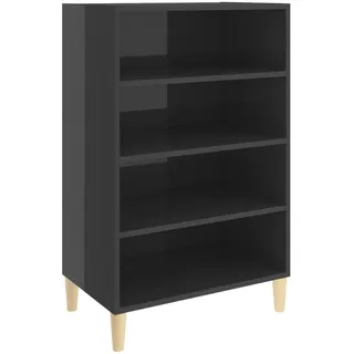 vidaXL Sideboard Hochglanz-Grau 57x35x90 cm Holzwerkstoff