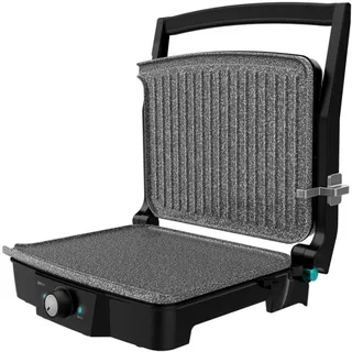 Cecotec Elektrische Grillgeräte Rock'nGrill 2000 Stone Ceramic Mix&Grill - Schwarz, Silber