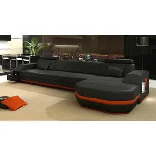 Wohnlandschaft Sofa Ecksofa Moderne Polster - Schwarz, Rot