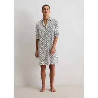 Marc O'Polo Nachthemd »Mix-n-Match Cotton« dezente Knopfleiste, Langarm, Cotton, weiß