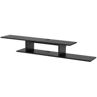 [en.casa] Støvring TV-Wandregal 150x21 cm Schwarz Spanplatte