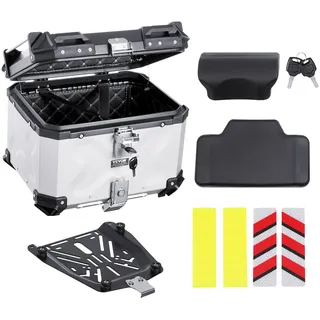 Vevor Motorrad-Topcase 45 l Silber