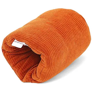 HOBEA-Germany Ministillkissen Arm-Stillkissen kleines Stillkissen für unterwegs Stillmuff Reisestillkissen in verschiedenen Designs, Modell: Cord rostorange