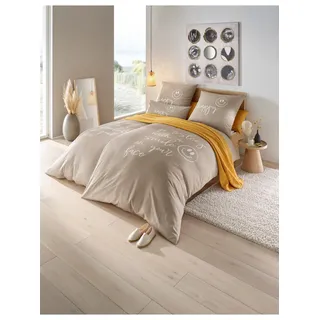 heine home Bettwäsche 2 Stk. tlg., beige