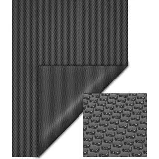 Wiltec Pool Solarfolie 5 x 8 m, schwarz, Poolheizung aus 140 μ starkem PE Film, Poolabdeckung Poolplane Solarplane rechteckig - Schwarz