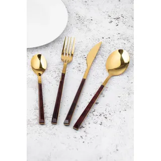 MIKASA MKTORT16PC Besteck-Set of Besteck, Edelstahl - Gold