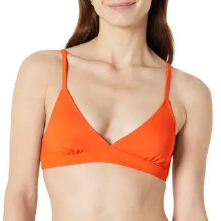 Amazon Essentials Damen Klassisches Bikini-Oberteil, Leichter Halt, Bademode, Orange, 40