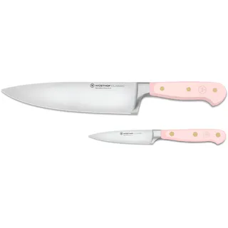 WÜSTHOF Classic Messerset mit Kochmesser und Gemüsemesser, Pink Himalayan Salt (Rosa)