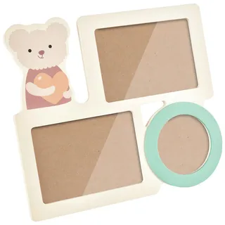My Baby Lou Bilderrahmen , Creme, Türkis, Hellbraun , Metall, Kunststoff, Holzwerkstoff , Tierform , 34x30x1.3 cm , Bilder & Rahmen, Bilderrahmen, Bilderrahmen & Fotorahmen