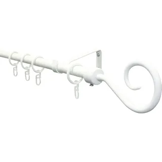 GARDINIA Vorhangstange Hook 1-läufig Ø 16 mm 130 cm Weiß